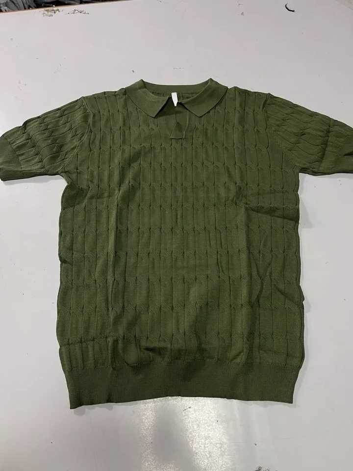 Fashionable and Popular Korean Version Solid Color Slim Fit Ice Silk Polo Shirt Short Sleeved Mens Casual Lapel Base Shirt XJ250725