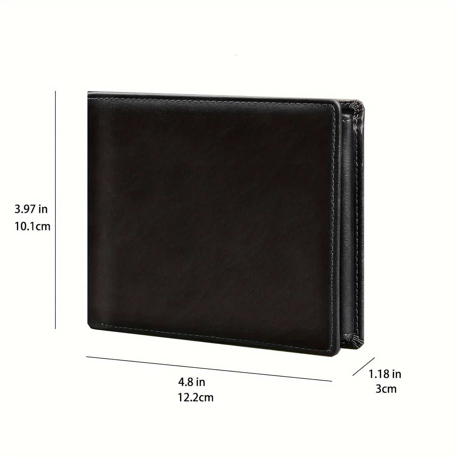 YATBEST Mens Wallet RFID Anti-Theft Brush Loose Leaf Three Fold Wallet Large Capacity With Zero Money Bag Bag Z250725