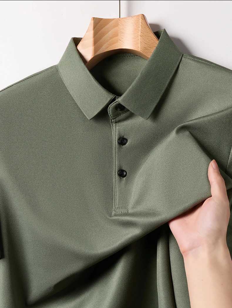 Short Sleeve T-shirt Mens Lapel 2024 New Summer Half Sleeve Casual Versatile Top Polo Shirt MenXJ250725