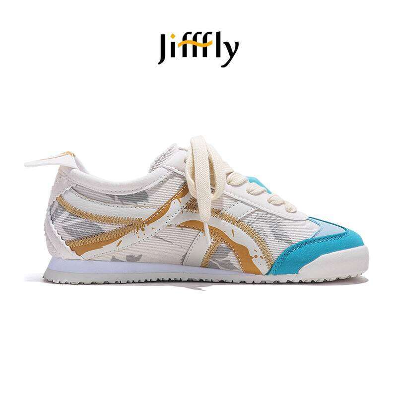 Unisex Jiffly Plus Size Thicker Soles Classic Aga Wood Patterned Comfortable Athletic Footwear for Couples