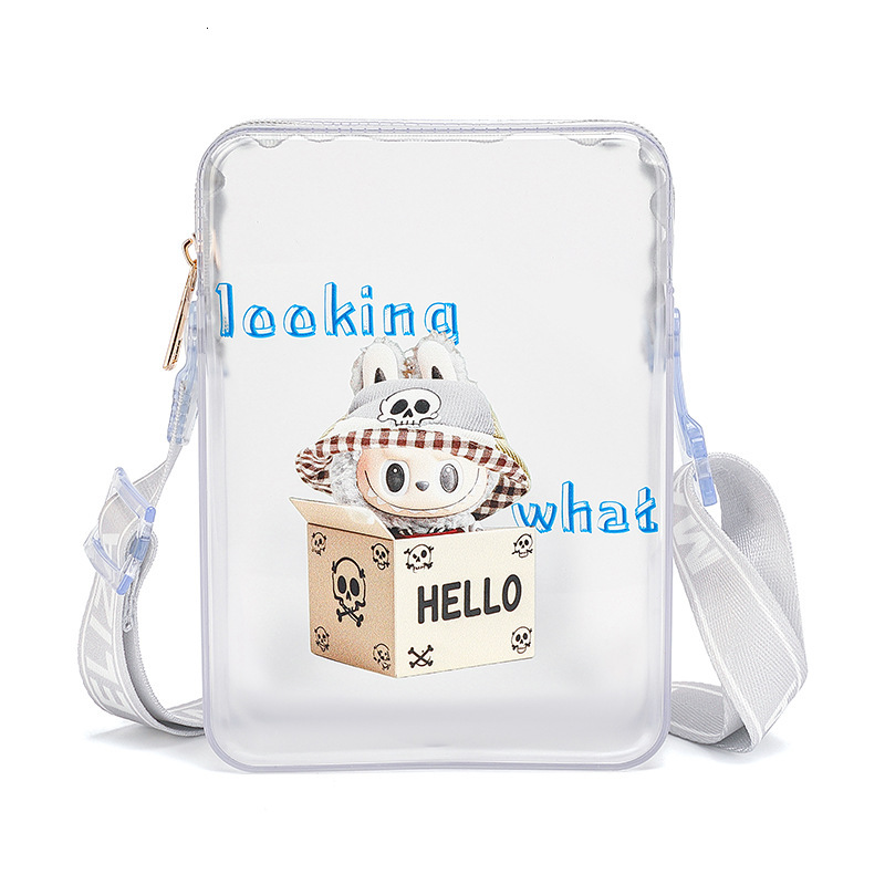 Free Shipping Designer Luxury New Cartoon Pattern PVC Women's Handbag Waterproof Transparent Makeup Bag Phone Storage Bag Crossbody Bag Jelly Bag