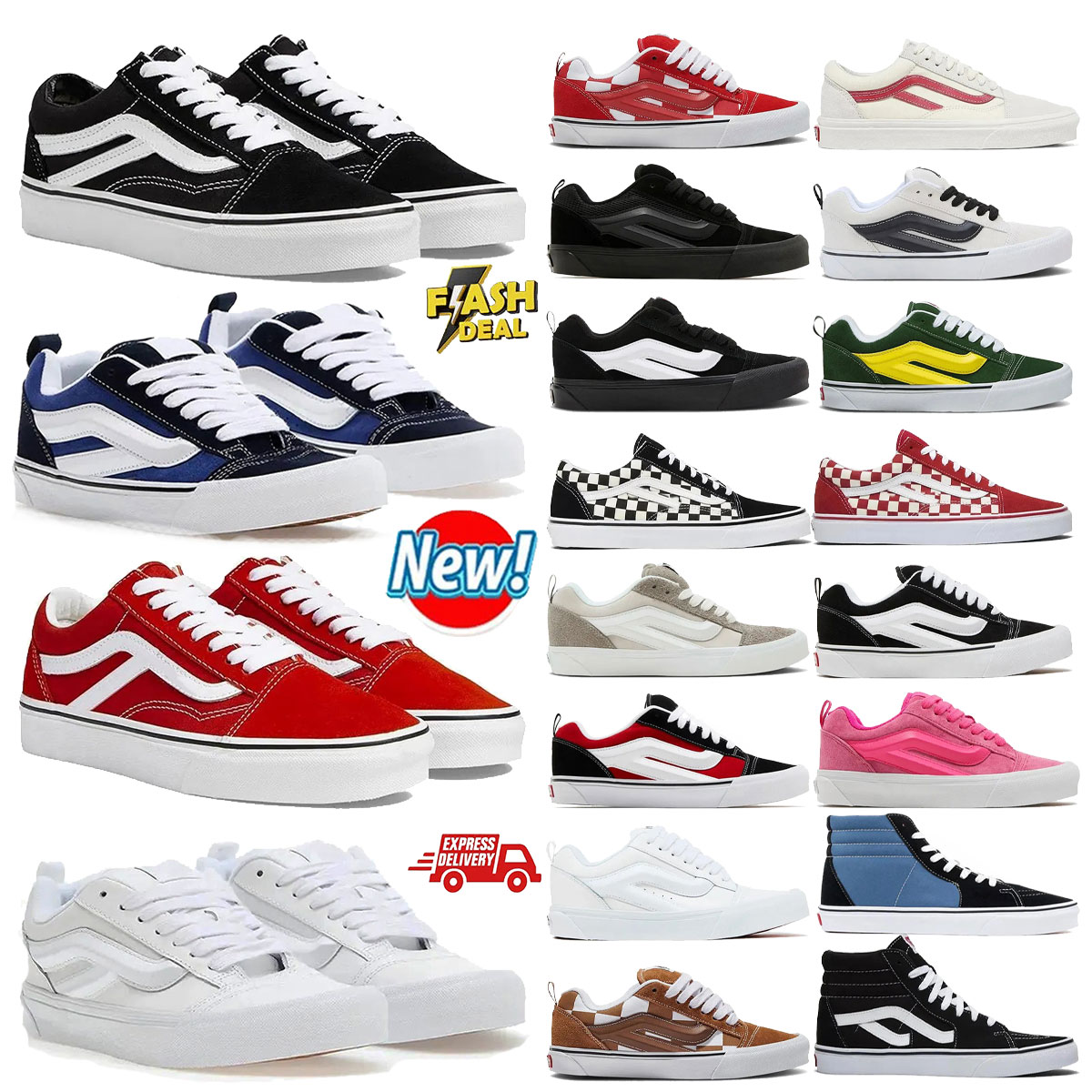 Free shipping Casual canvas shoes Designer men women Sneakers Triple Black sneaker Green Retro Color Brown teal Check Red vansknu skool Outdoor Hundred Casual Shoes