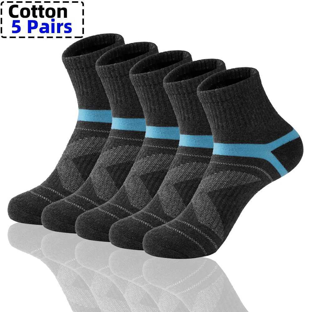 High Quality 5 Pairs / Lot Combed Cotton Mens Socks New Casual Breathable Active Socks Men Cycling Socks EU Plus Size 38-45 X250725