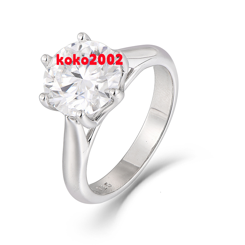 Moissanite 925 Sterling Silver Ring Womens Classic Luxury High-quality Moissanite Ring Can Be Customized Wholesale Manufacturer