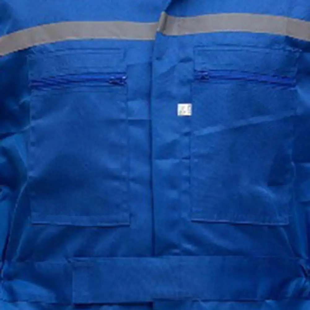 Unisex Work Overalls Hooded Drawstring Wearresistant Reflective Zipper Clothes Loose Pockets Safety Worker Coveralls 250725