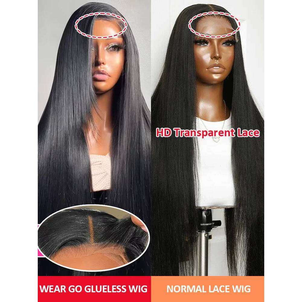 100% Human Hair Bone Straight 13X6 HD Frontal Wigs 5X5 Glueless 30 40 Inch 13X4 Lace Front Wig Black Closure Brazilian Wear