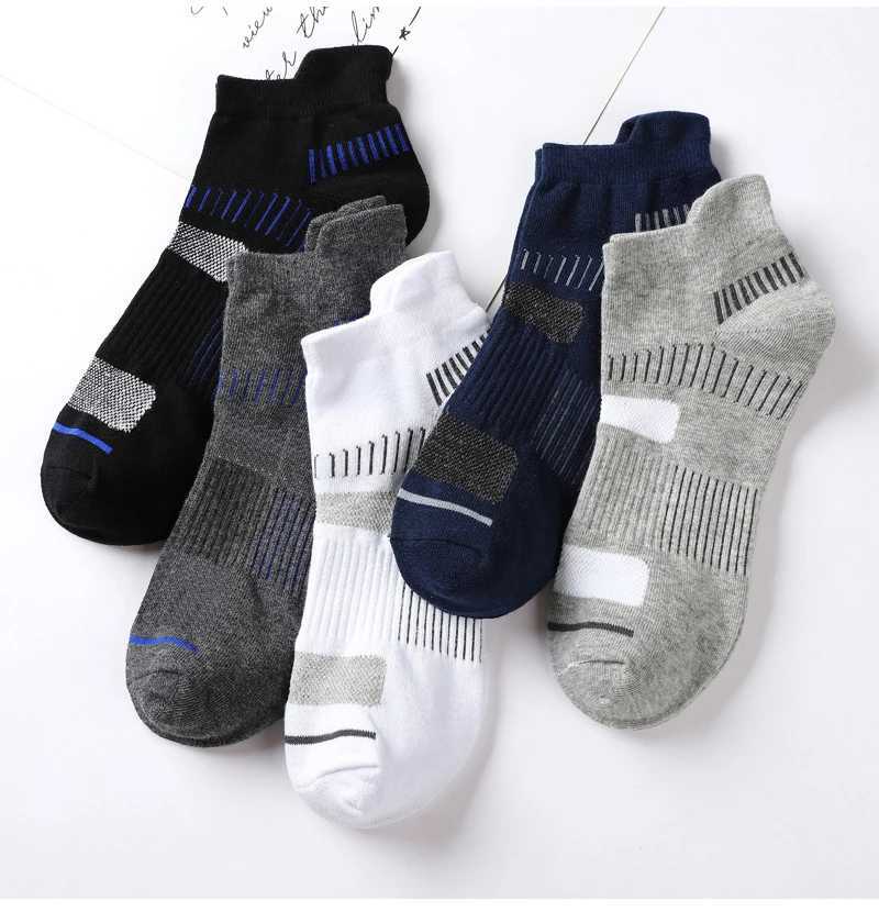 5 pairs of socks mens anti-odor socks mens socks sports basketball socks sweat-absorbing socks X250725