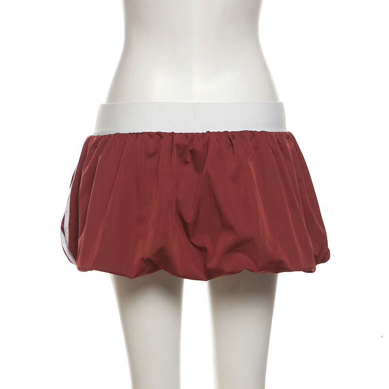 2024 Summer New Women's Solid Color Slim Fit Street Fashion Low Waist Casual Sports Skirt 4ab