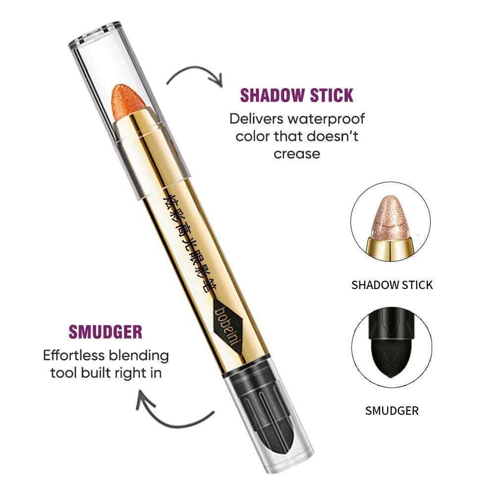 1PC Double-Ended Eyeshadow Stick Waterproof, High Pigment, Matte Glitter, DIY-Friendly, Fast & Easy, Certified, Unisex Use X250725