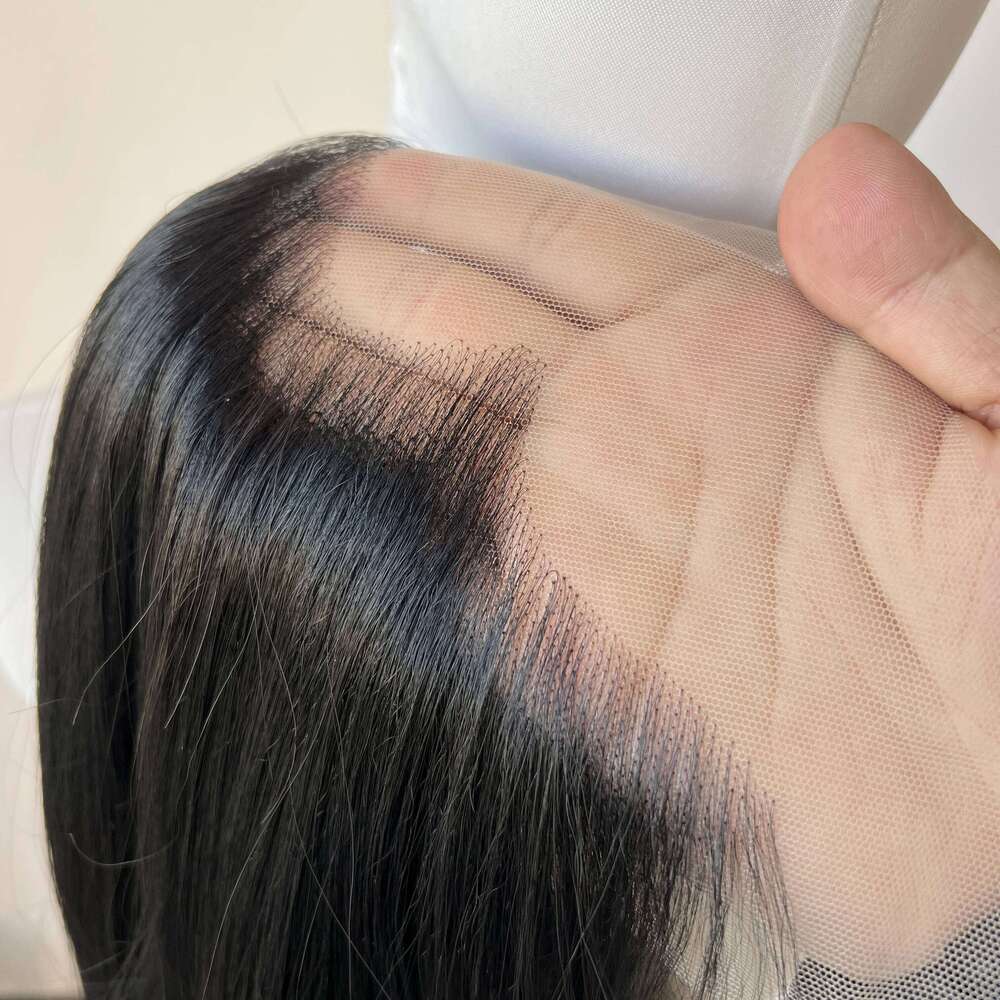 Black Front For Man Long Straight Cosplay Wig Natural Hairline High Quality Fiber Hair Synthetic Lace Wigs