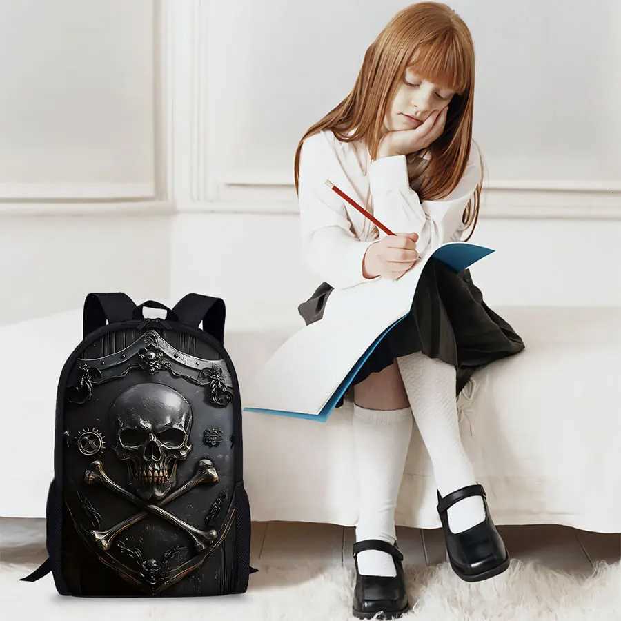 New Simple Skl Pattern Single Layer Backpack For Boys/Girls Children B Gifts ZD Carto Schoolbags Y250724