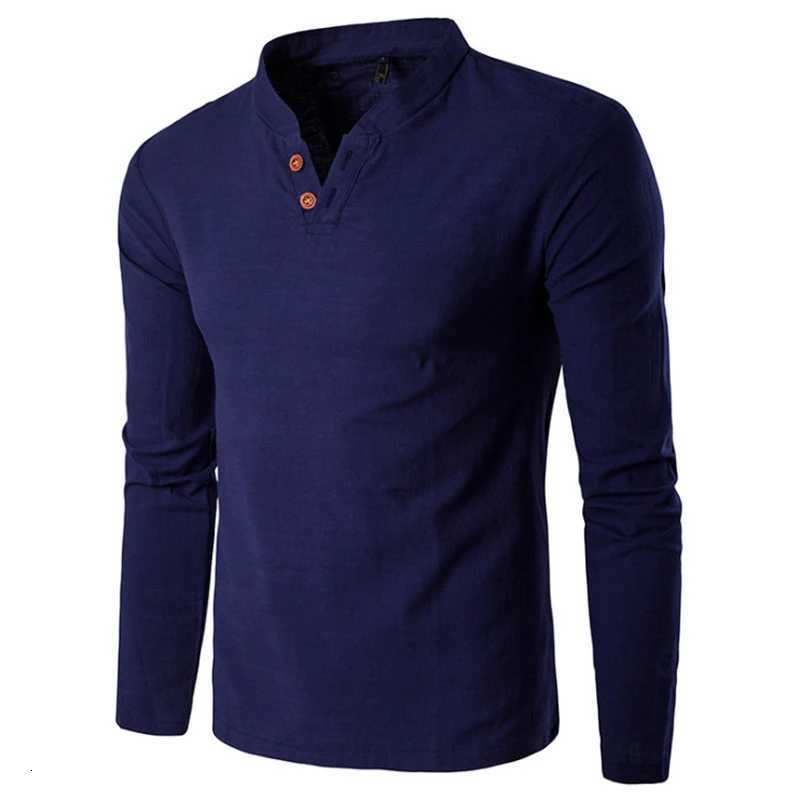 2023 Summer New Fashion Trend V-neck Mens T-shirt Personalized Double Button Casual Solid Polo Shirt XJ250725