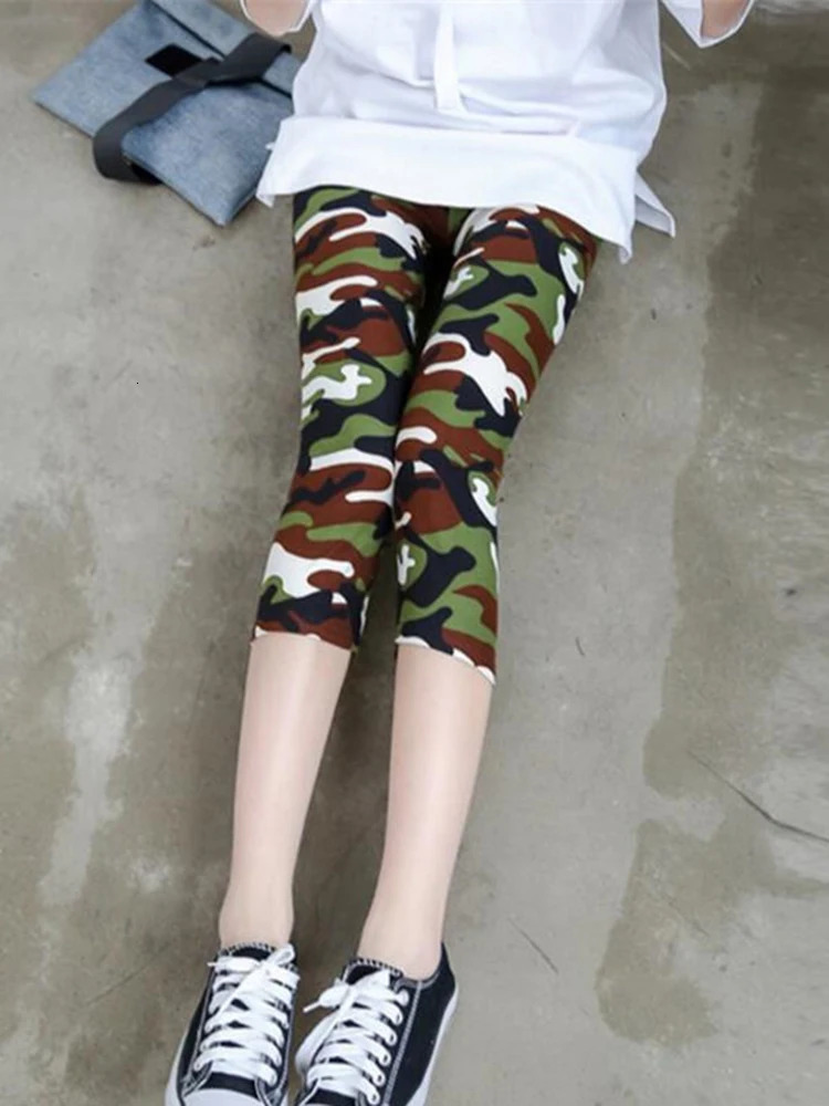 YSDNCHI Camouflage Leggings Fitness Pant Pantalones Print Legging Summer Soft Skin Legins Stripe Womens s 250725