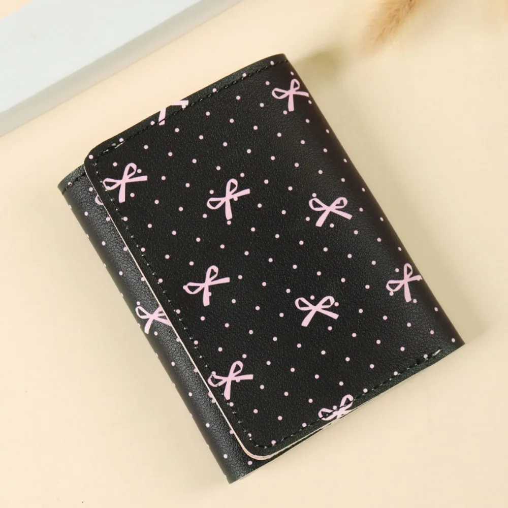 Cute Korean Style Wallet Women Sweet Pink Color Floral Bow Purse Card Wallet for Portable Travel CAsh Coin Photocard Bag Z250725