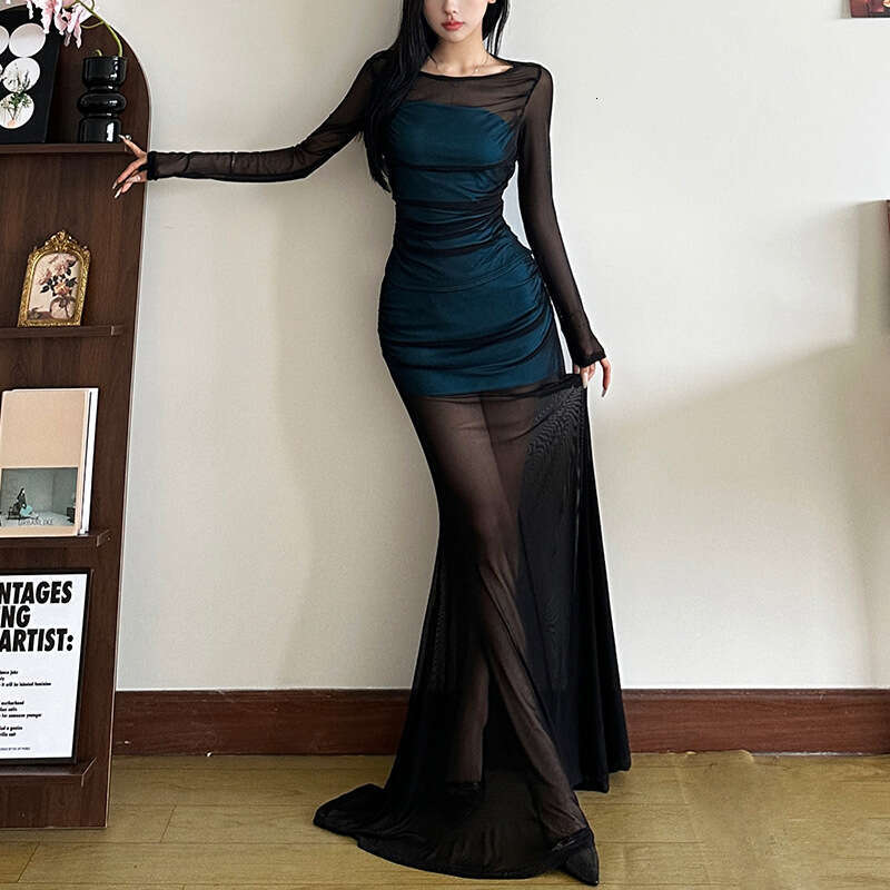 2024 Autumn New Women's Solid Color Slim Fit Long Sleeve Top Fashion High Waist Skirt Set d43