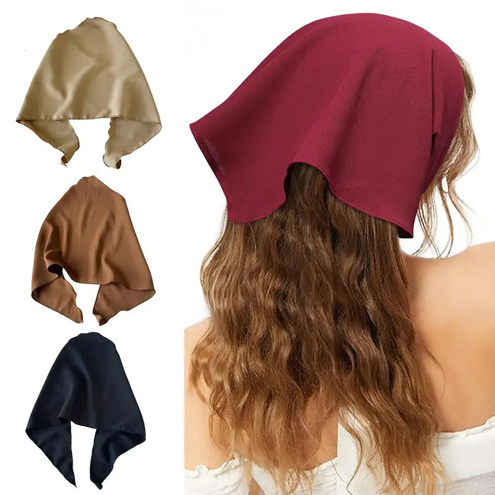 Multi-functional Headscarf Cloth Fabric Triangle Hair Scarf Travel Po Bandana Headwrap Soft DIY Vintage Hair Accessories 250723