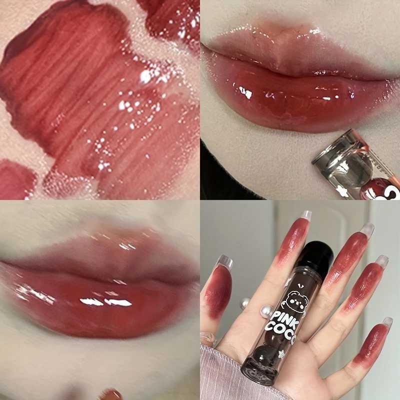 Mirror Lip Glaze - Glossy Lip glossMoisturizing Non-stick Cup Nude Lipstick High Pigmented Liquid Lipstick Lip Cosmetic MakeupXJ250724