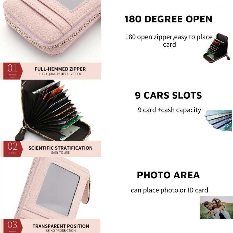 PU Leather Holder Solid Zipper Bag Men Women Wallet Bank Leather Wallets Clip Designer Cardholder Z250725