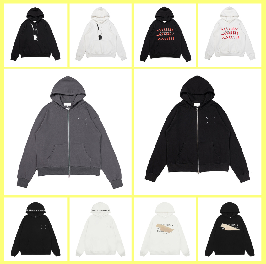 Maisonlies hoodies Designer hoodie Mens hoodies Digital Pattern Round Neck Trendy Brand Short Sleeved Margielalies sweatshirts