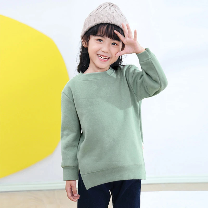 2025 Winter Autumn Hoodies Pullovers Kids Boys Girls Clothes Korean Baby Thicken Fleece Sweatshirt Childrens Clothing 6M-7T 250724