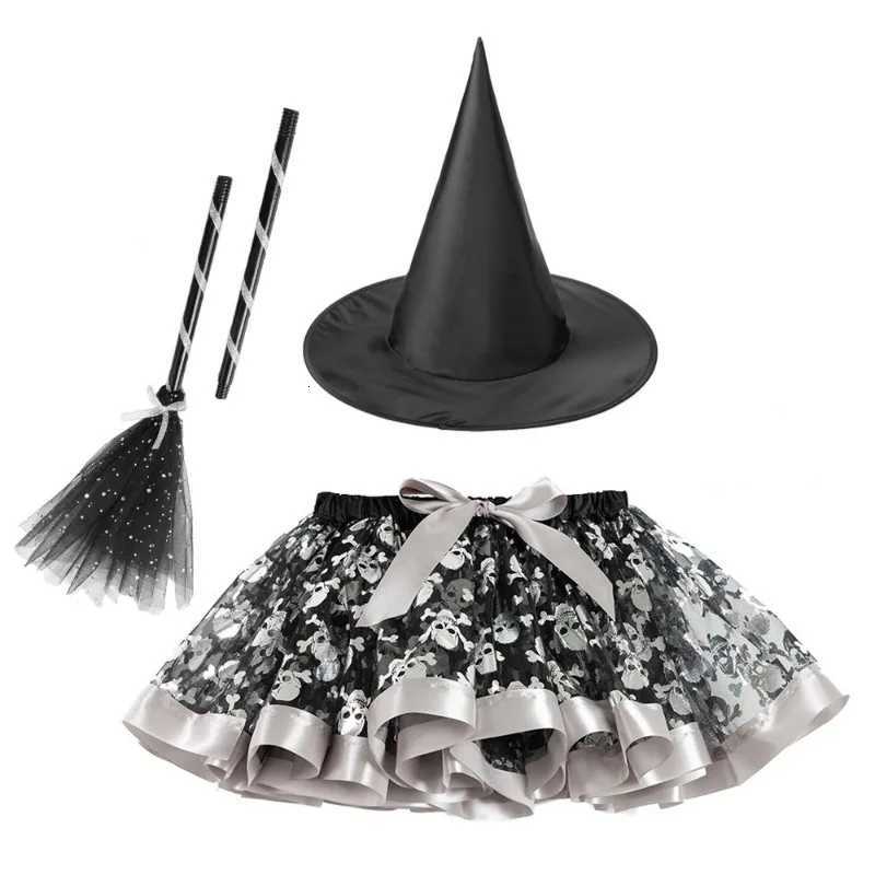 Halloween Girls Skirt 3Pcs Outfits For Kids Christmas Carnival Par Cosplay Costume Mesh Tutu Skirt 1-8 Years Children Clothing Z250725