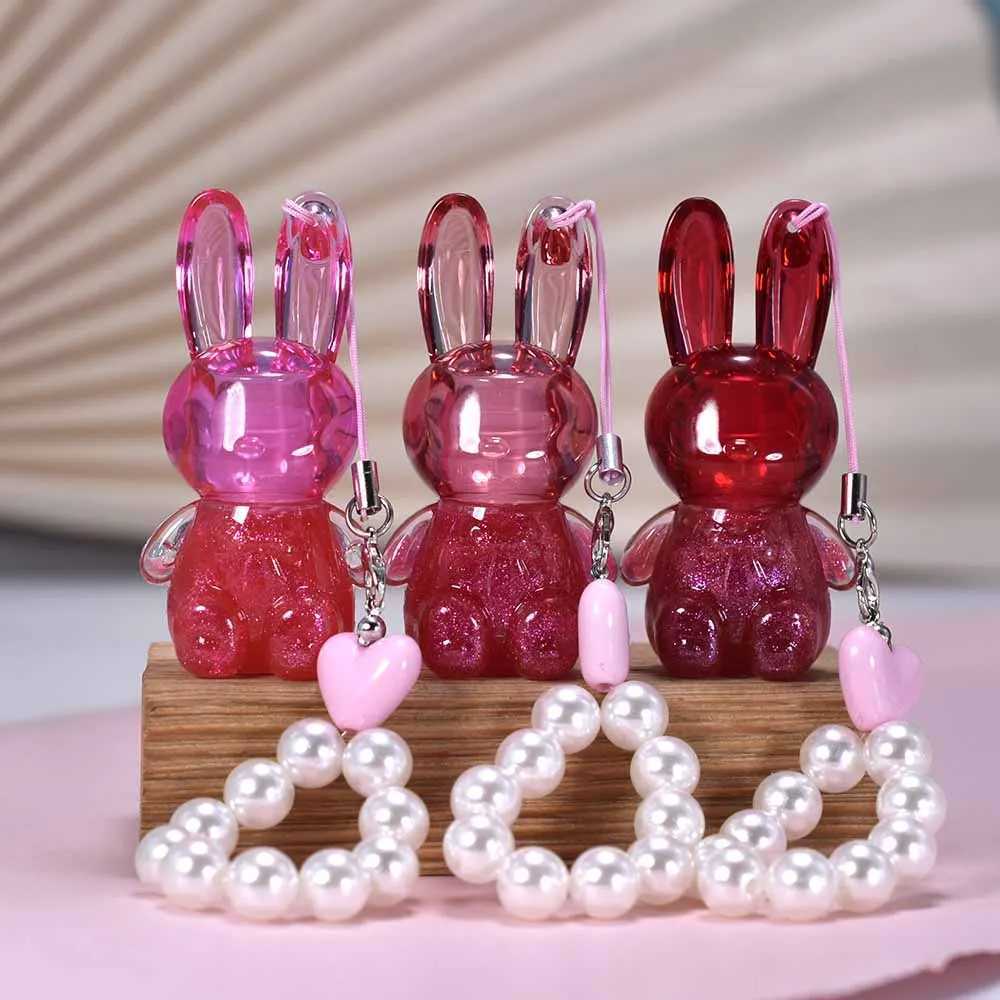 3Pcs Cute Bunny Lip Gloss Set With Pearl Keychain Shiny Lip Gloss Waterproof Longlasting Girls Lips MakeupXJ250724