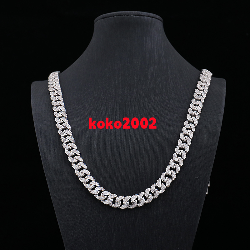 Jewelry Moissanite Trendy Women Design Jewelry Zircon Wave Cuban Chain Necklace Gift Chain Party