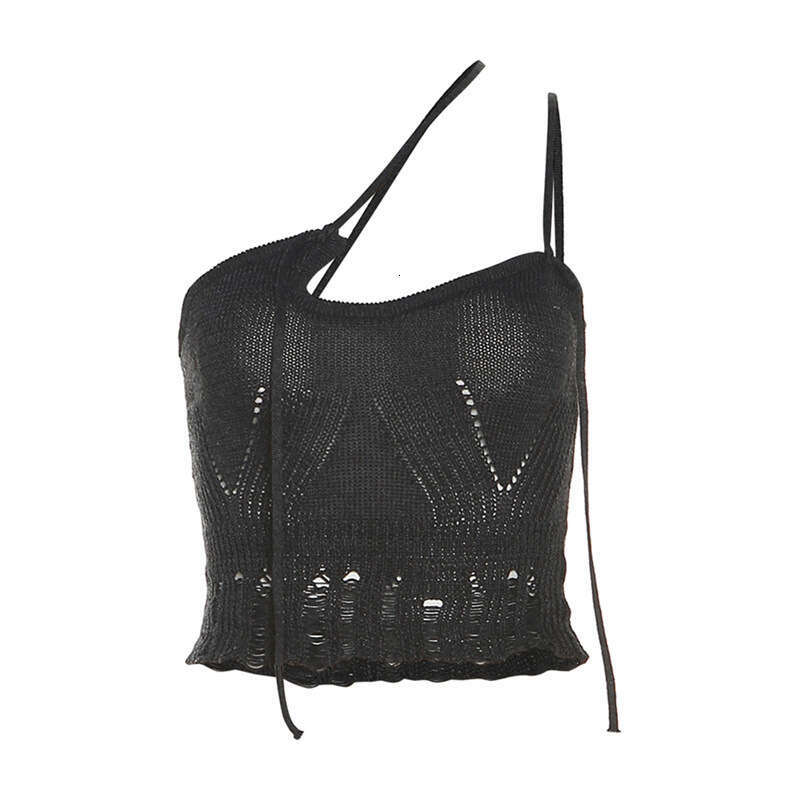Women's Clothing 2023 Summer New Sexy Strap Mesh Tank Top High Waist Bodycon Skirt 156