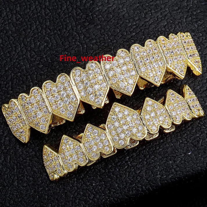 Custom Buss Down Big Stone Grillz 925 Sterling Silver 8 on 8 Fang Iced Out Vvs Moissanite Diamond Grillz for Men Teeth