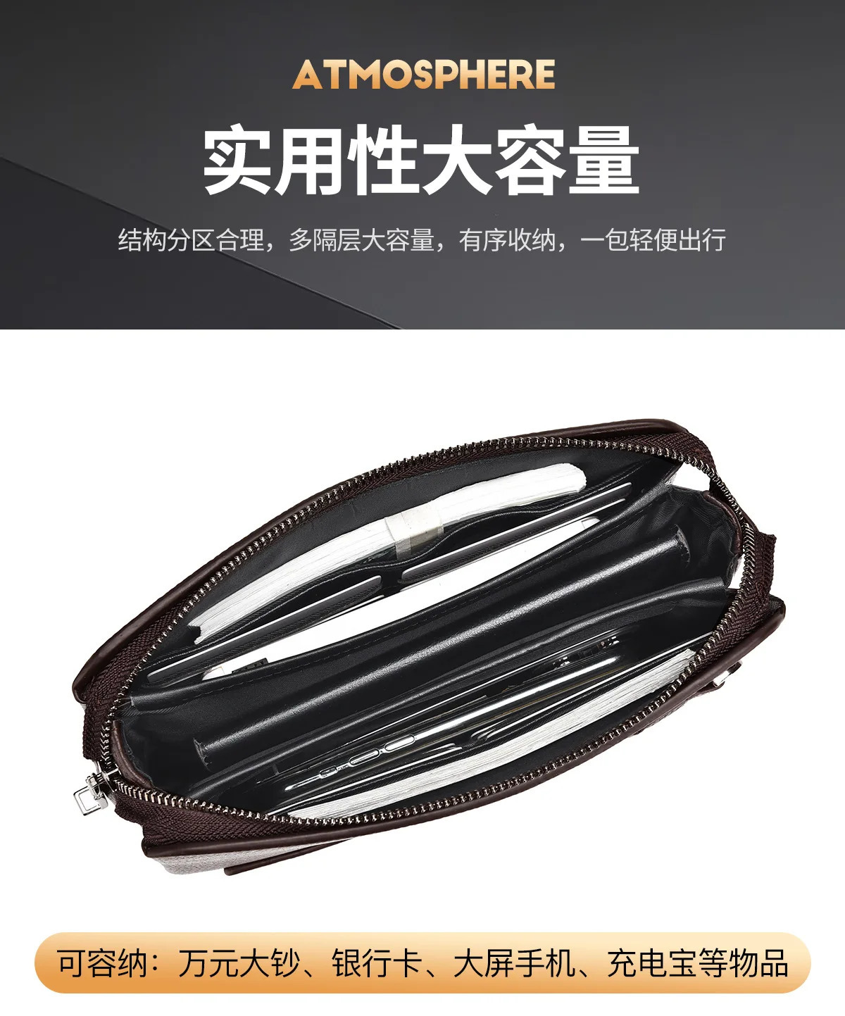 Arrival Mens Clutch High-Quality Business Solid Color Purse for Men handbags mens bag men wallet bolsos hombre clutch sac 250723