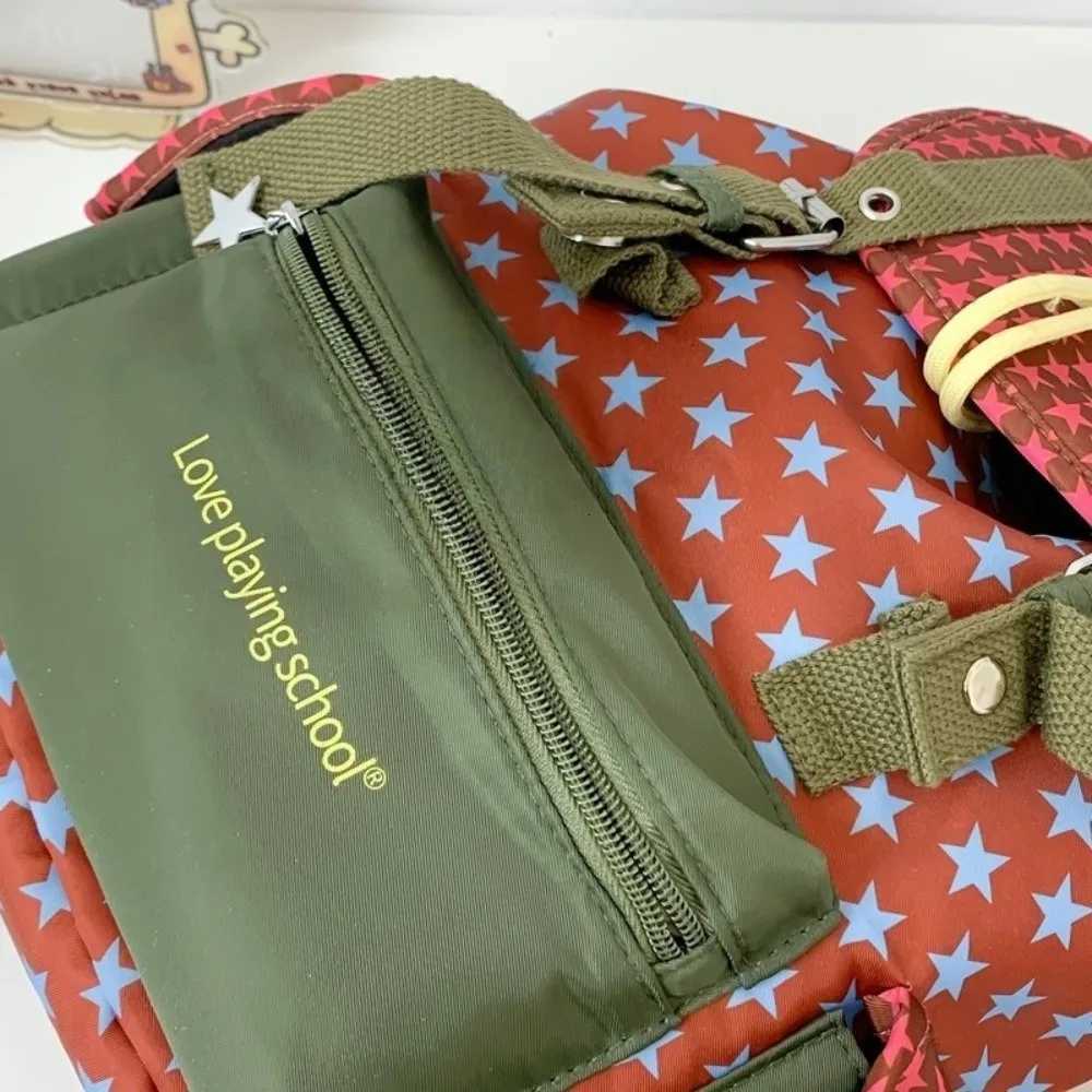 Carto Large Capacity Lucky Star Backpack Korean Style Multi-pocket Drawstring Schoolbag Nylon Y2K Hiking Camping Bag Students Y250724