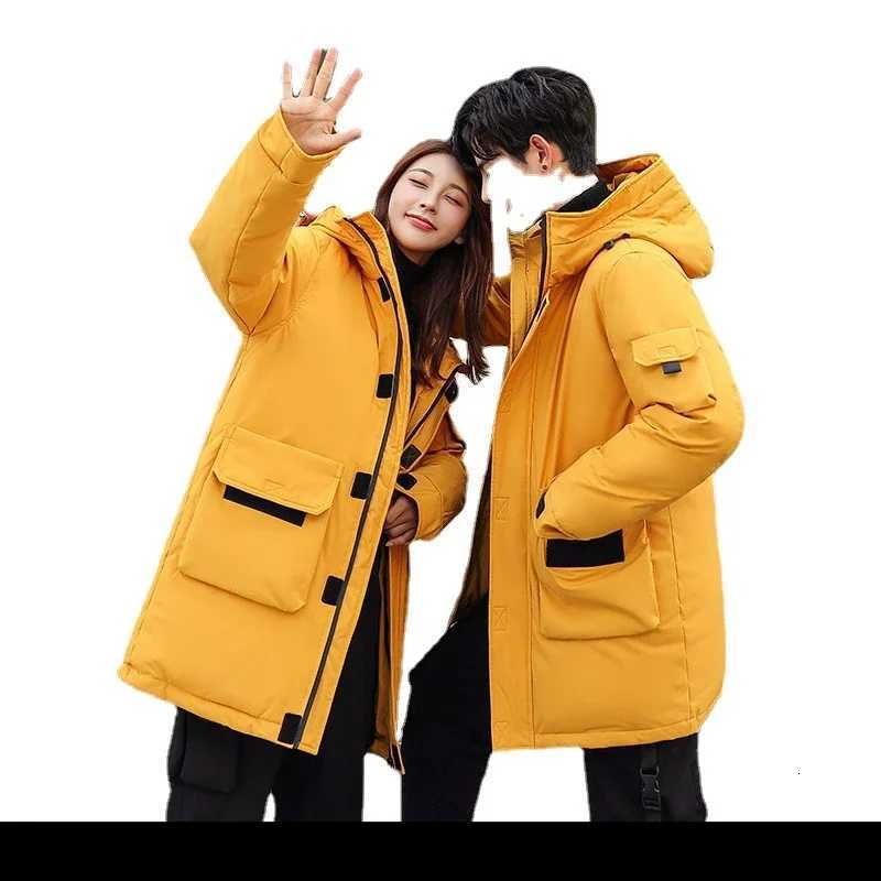 -303 Down Jacket Men Long Winter Jacket Warm Hooded White Down Coats Male Streetwear Overcoats Women Down Parka X250725