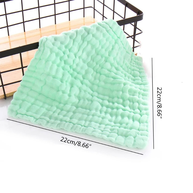 5pcslot Baby Handkerchief Gauze Bibs Square Face Towel 30x30cm Muslin Cotton Infant Wipe Cloth 250725