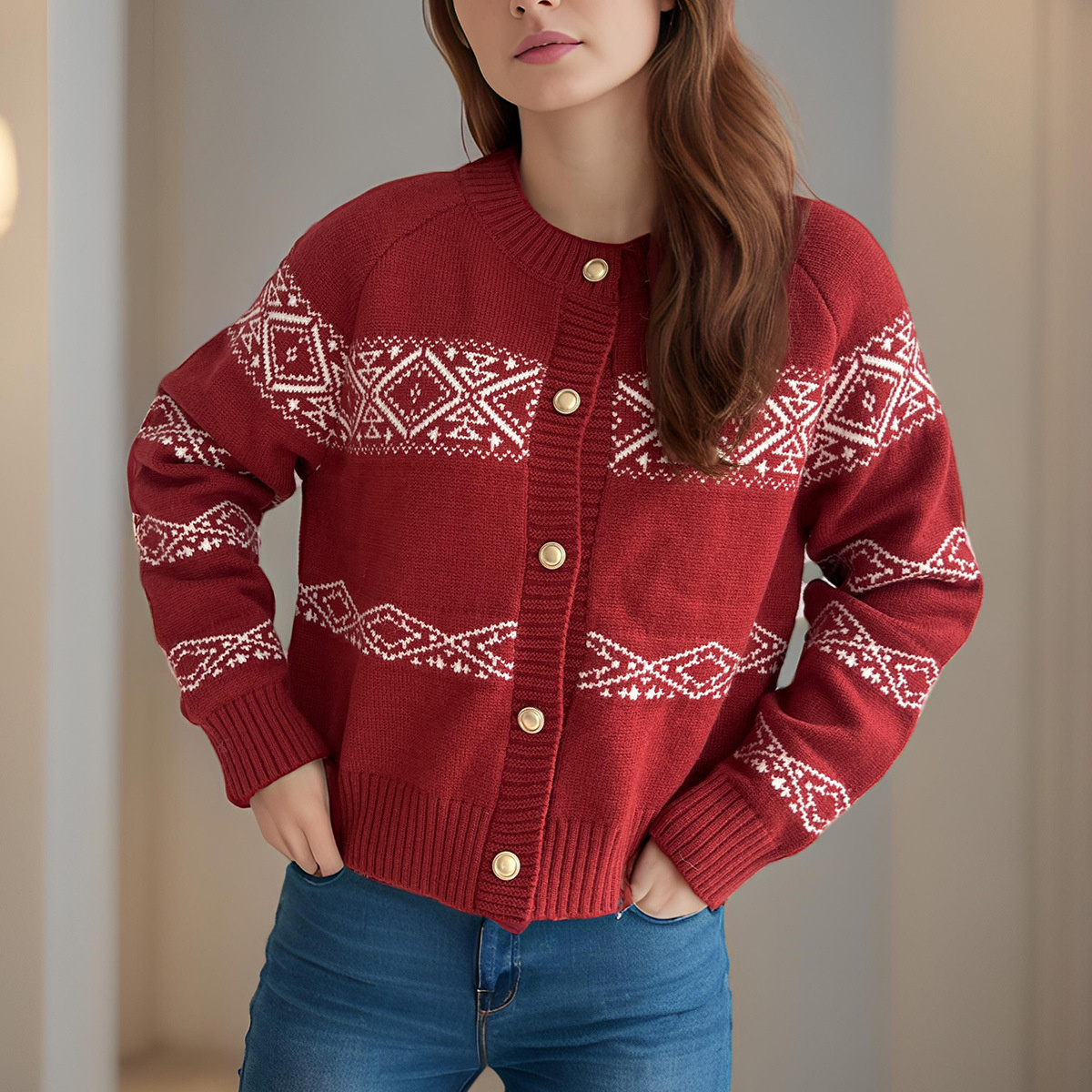 new Free shipping designer sweater for women Casual simple comfortable sweater personalized outer knitted sweater