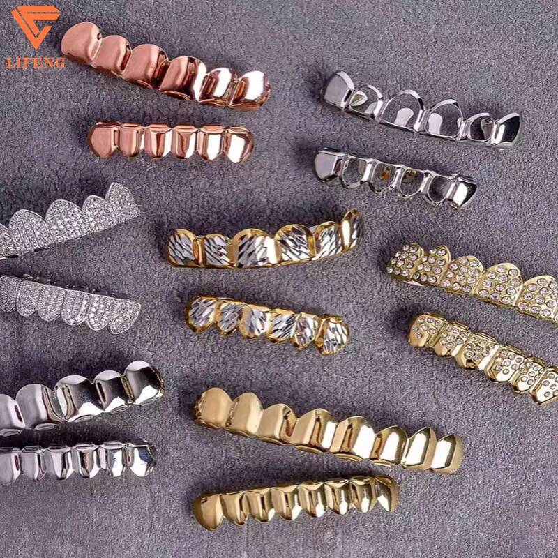 Custom 925 Sterling Silver VVS Moissanite Teeth Grillz Iced Hip Hop Jewelry for Women and Men