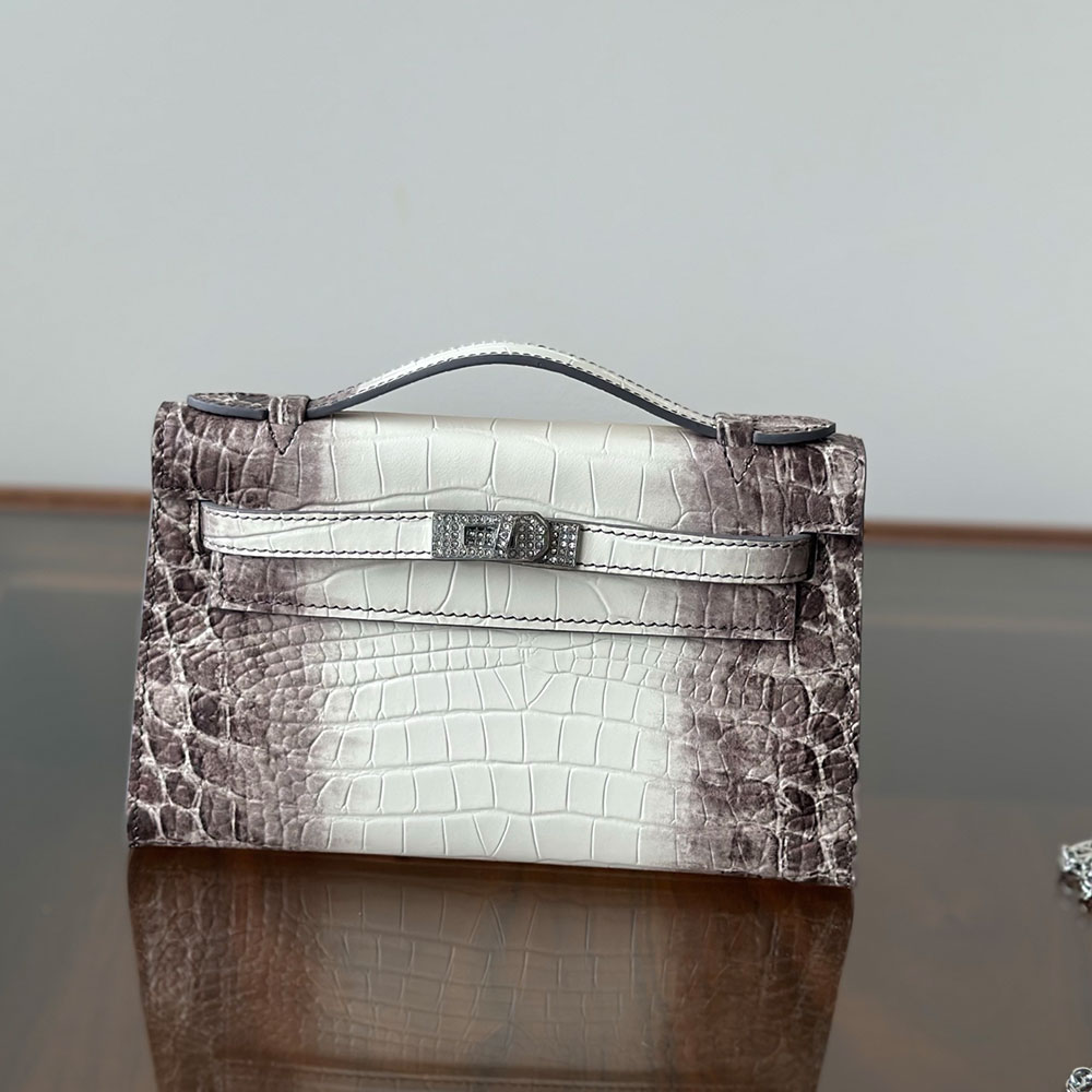 designer bag Fashion , size 21cm, Crocodile skin pattern on the top layer