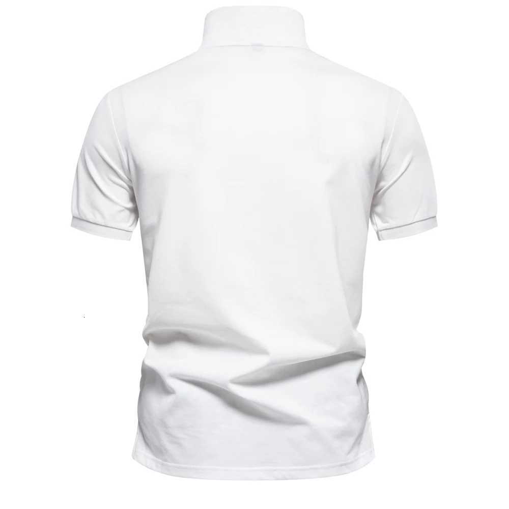 100% Mens Short Sleeve Polo Shirt Gradient Printed Cotton Blend Summer Fashion New Design XJ250725