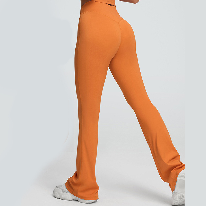 High-waisted yoga fitness pants, tummy-control flared pants, outdoor leisure sports wide-leg pants, fitness long pants