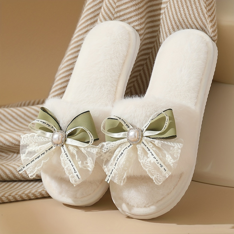 Women's Bow Open Toe Slippers - Comfortable Fashion Gift Style