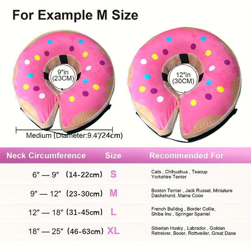 Inflatable Dog Cone Collar For Post-Surgery Recovery - Soft And Comfortable E-Collar For Large Medium And Small Dogs And Cats 250716