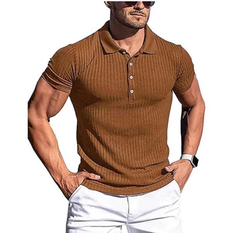 Mens Polo Shirt Solid Color Short-Sleeved T-Shirt Sports Leisure High Quality Fashion Mens Wear XJ250725