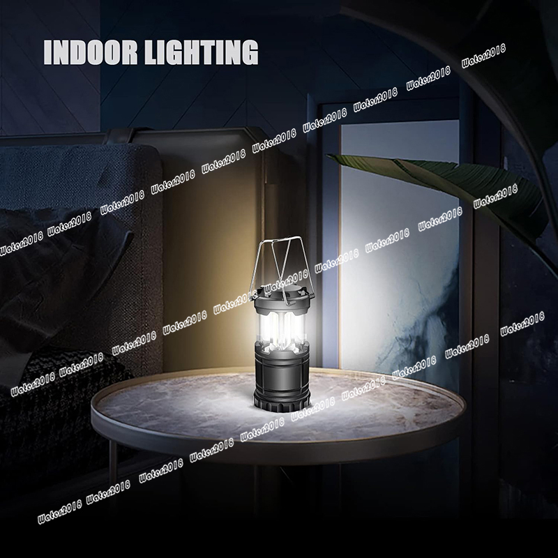 LED Camping Lantern Battery Powered Compact LED Lanterns Suitable Survival Kits For Hurricane Waterproof Portable Emergency Light For Storm Outages Bl