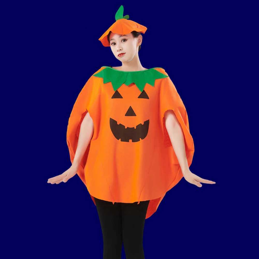Halloween Costumes with Candy Bag Trick or treating Pumpkin Cosplay Suits For Adults Kids Holiday Par Clothes Z250725