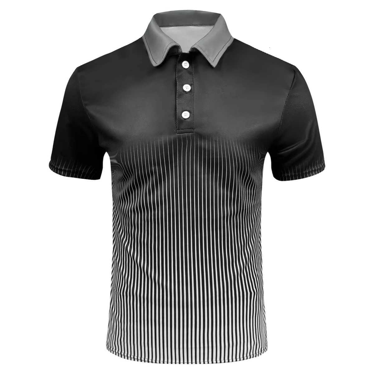 Men Clothes Summer Fashion Stripe Polo Shirt Men Casual Tops Polo Shirt. XJ250725