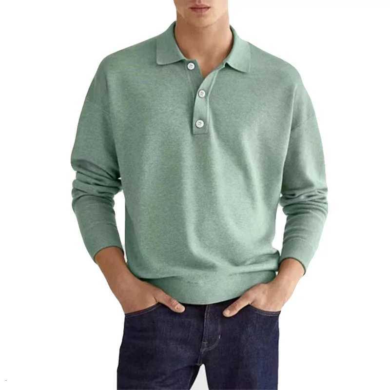Long-sleeved Polo Mens Long-sleeved Shirts Summer Solid Color Stand-up Collar Casual Beach Style Plus Size Streetwear XJ250725