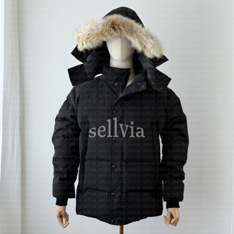 Designer High Quality Canada Men Down Jacket Coat Real Big Wolf Fur Women Wyndham Overcoat Clothing Fashion Goosecoat Winter Jacket Outerwear Parka