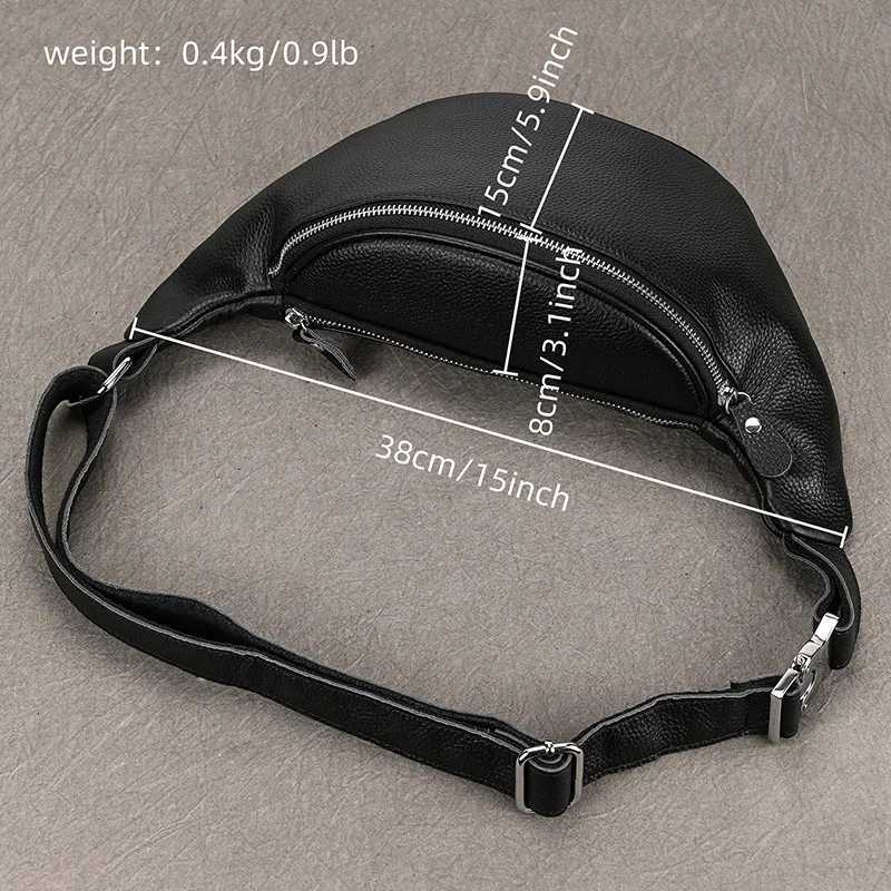 Big Waist Bag Mens Leather Belt Pouch Anti-theft Waist Pack Fanny Pack Bum Bag Belt Waist Pouch Ch Bag For M Leather Bag Y250724