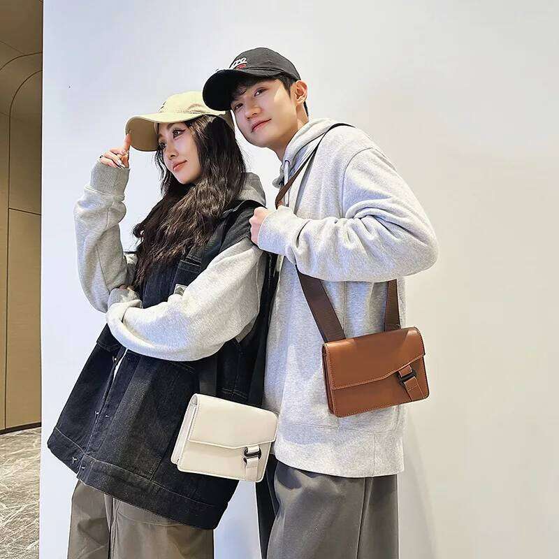 Crossbody For Men New Casual Messenger Shoulder Korean Trendy Brand Mobile Phone Storage Small Square Bag