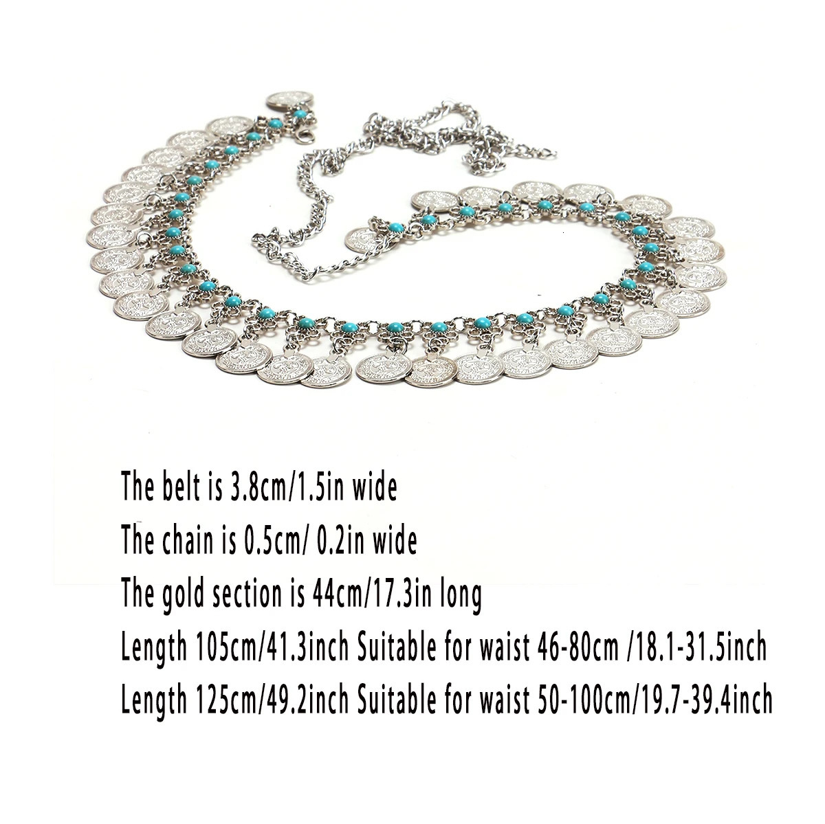 Retro coin Pendant belly Dance Waist Decorateive chain tassel Belt For Women accessories Ladiess Bohemia Girdle Dress catwalk 250722