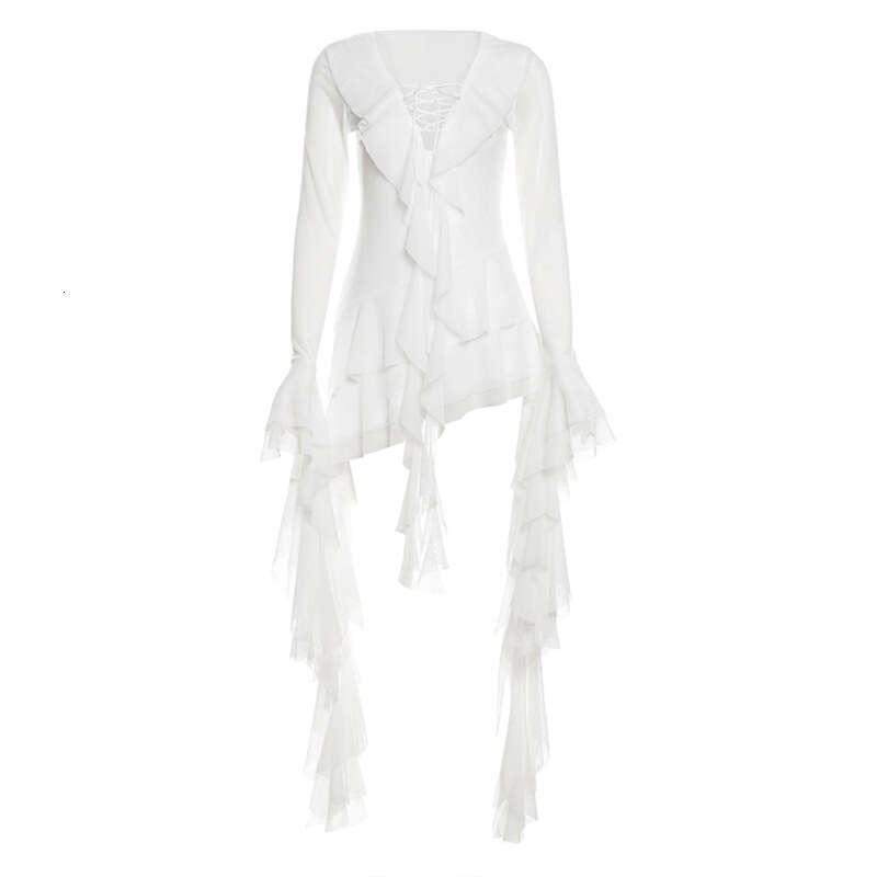 2024 Autumn New Women's Solid Color Slim Fit Street Fashion High Waist V-Neck Long Sleeve Dress 4bb